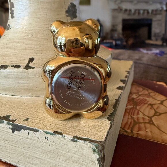 Miniature Milan Brass Teddy Bear Clock Works Perfectly - Picture 6 of 10